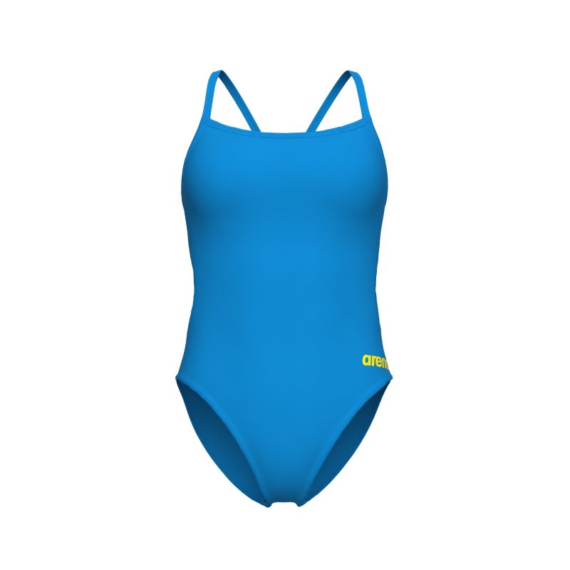 ARENA Maillot de bain 1 pièce femme Bleu et jaune