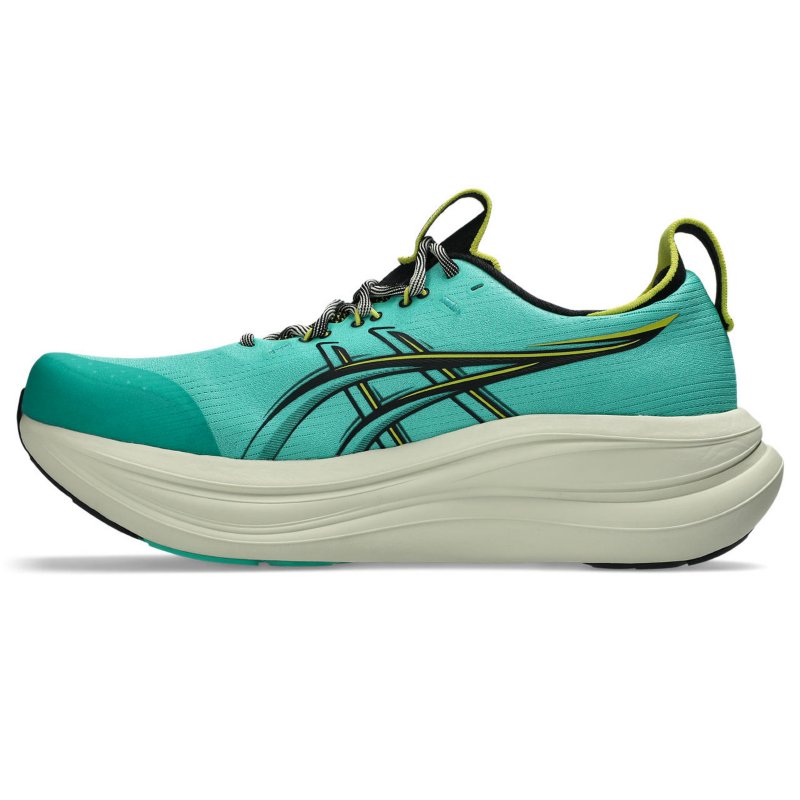 ASICS Chaussures de running homme Gel-Nimbus 28 TR Vert et noir