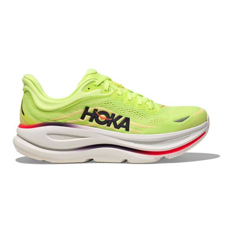 HOKA ONE ONE Chaussures de running homme Bondi 9 Vert et blanc