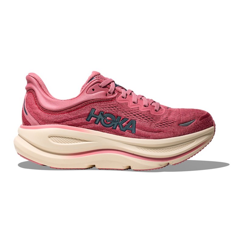 HOKA ONE ONE Chaussures de running femme Bondi 9 Rose et beige