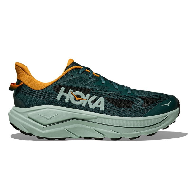 HOKA ONE ONE Chaussures de trail homme Challenger 8 Vert et jaune