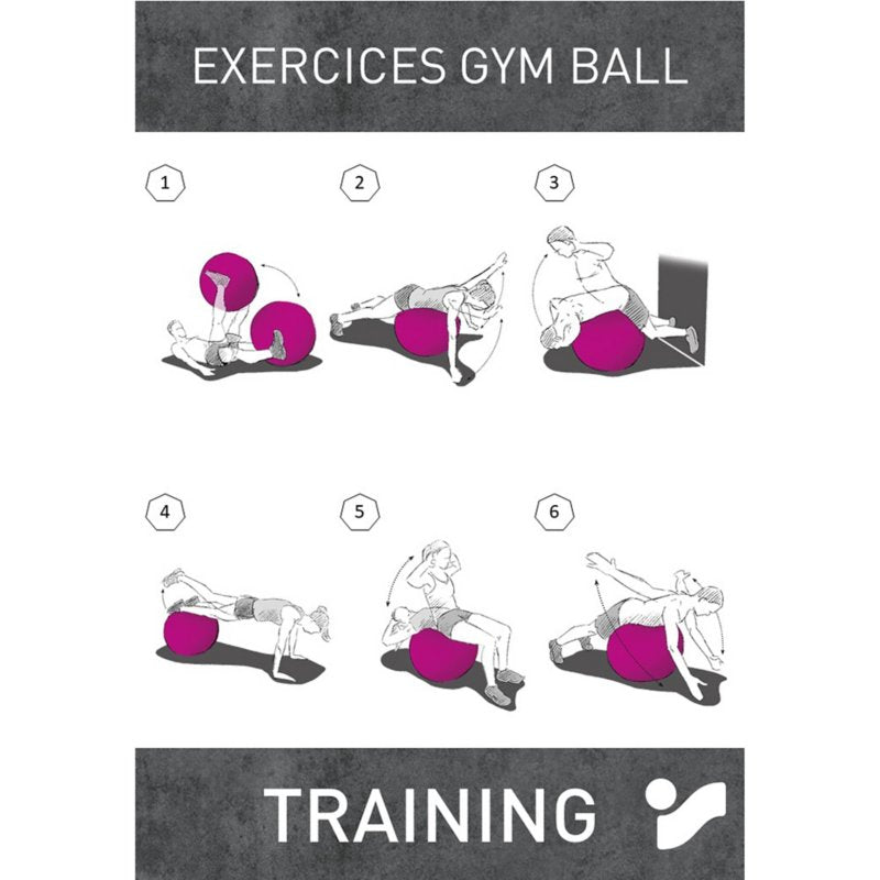 ENERGETICS Ballon de gym en polychlorure de vinyle Rose