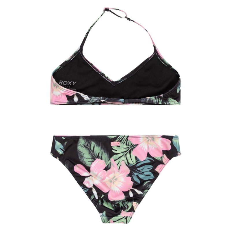 ROXY Maillot de bain 2 pièces fille Shadow Floral Brasic Noir
