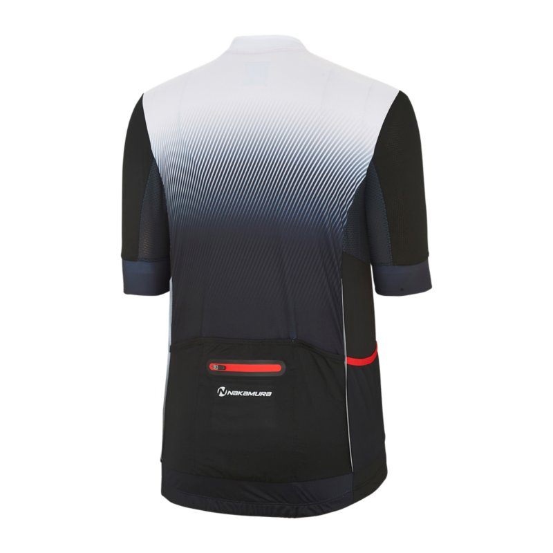 NAKAMURA Maillot de vélo à manches courtes homme MMC Perf H 24 Noir et blanc