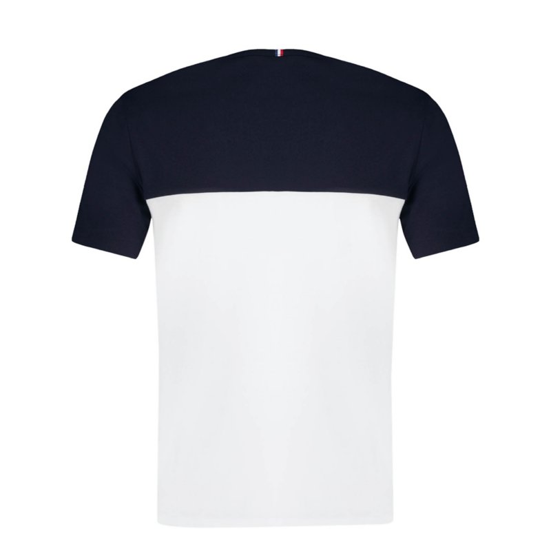 LE COQ SPORTIF Tee-shirt à manches courtes homme Tricolore Marine et Blanc