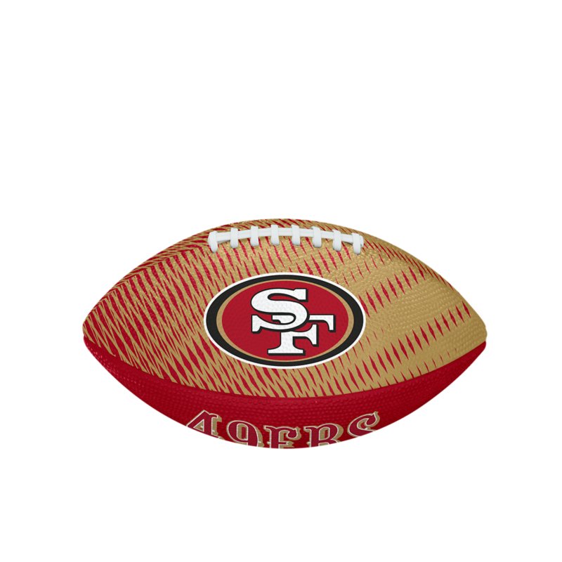 WILSON Ballon de foot américain NFL TEAM TAILGATE FB SF JR Jaune et rouge