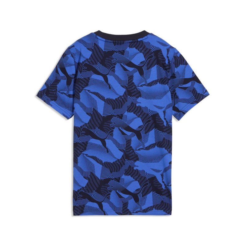 PUMA Tee-shirt à manches courtes garçon Ess Logo Story 2 Bleu