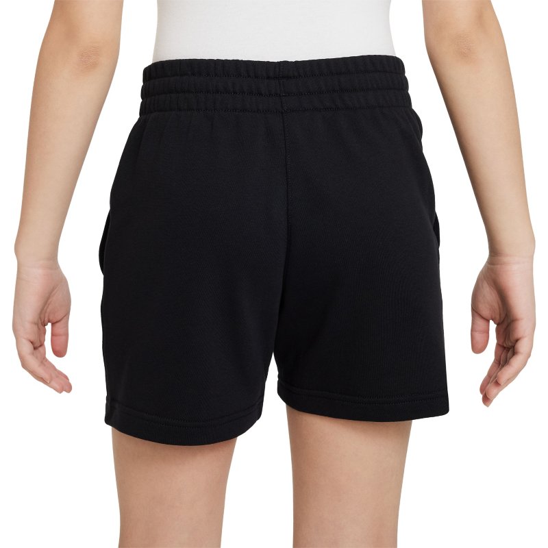 NIKE Short fille Sportswear Club Fleece Noir et blanc