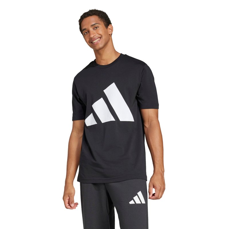 ADIDAS Tee-shirt à manches courtes homme grand logo Essentials Noir