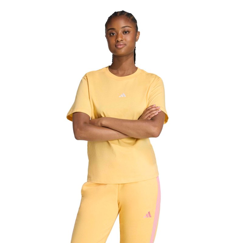 ADIDAS Tee-shirt à manches courtes femme coton Essentials petit Logo Orange