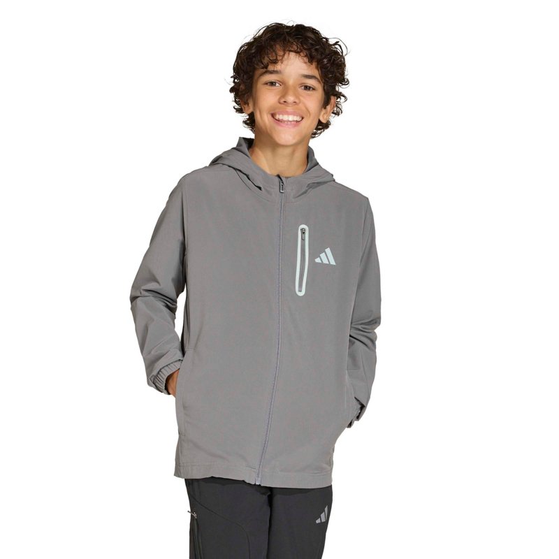 ADIDAS Sweatshirt de randonnée garçon tissée Tech Gris
