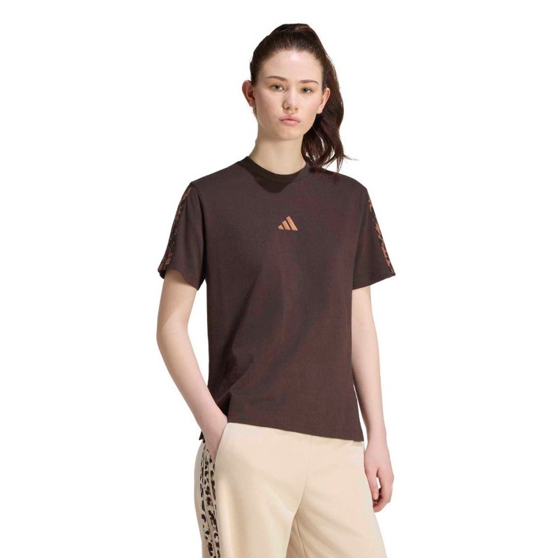 ADIDAS Tee-shirt à manches courtes femme 3 bandes imprimé animal Seasonal Essentials