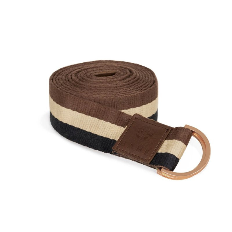 BAHE Sangle De Yoga extra-longue marron et beige