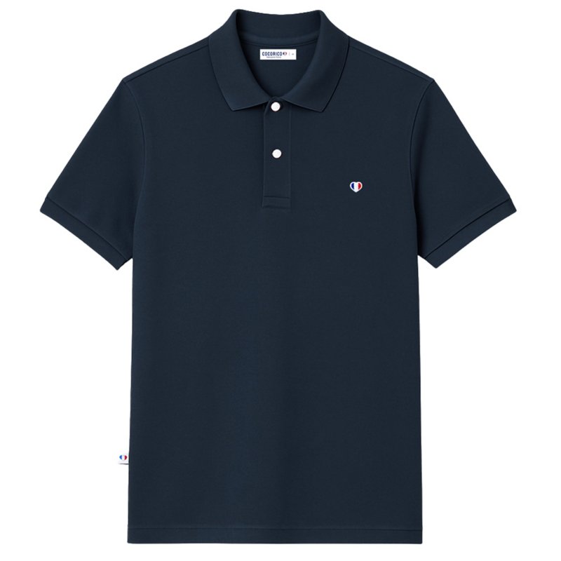 COCORICO Polo à manches courtes homme Iconique bleu marine